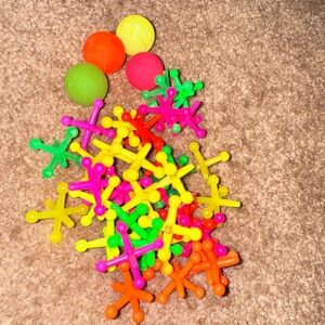 Colorful Kids Jacks Game Set